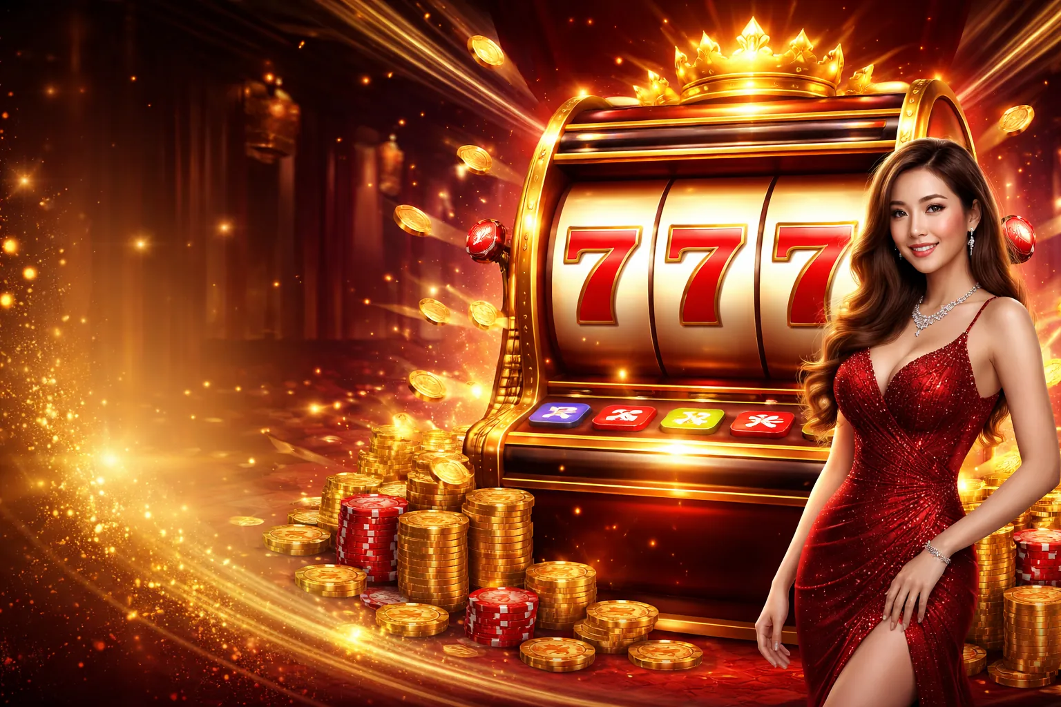 Các máy đánh bạc rực rỡ và biểu tượng jackpot tại 39go99 uy tín